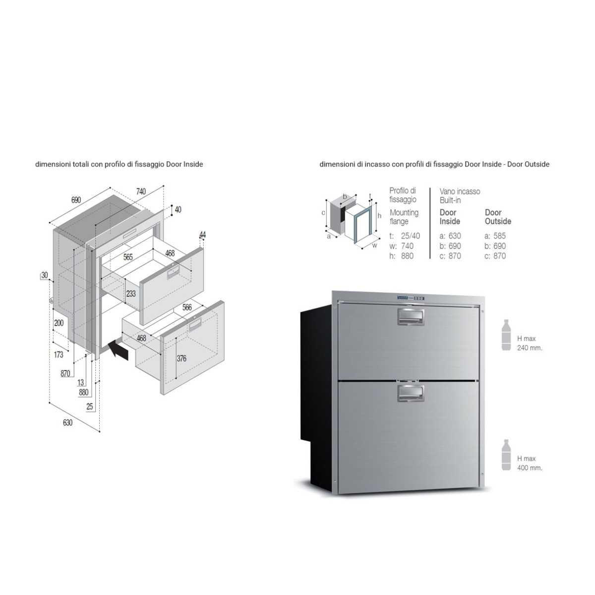 Vitrifrigo Dw Ocx Rfx Stainless Steel Drawer Refrigerator