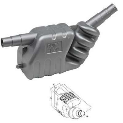 Exhaust muffler D.40.5-45.5-50.5mm - 7lt N80552223430