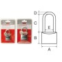 Stainless Steel long shackle padlock 30x27.3x15.8x4.8x32mm MT0344433