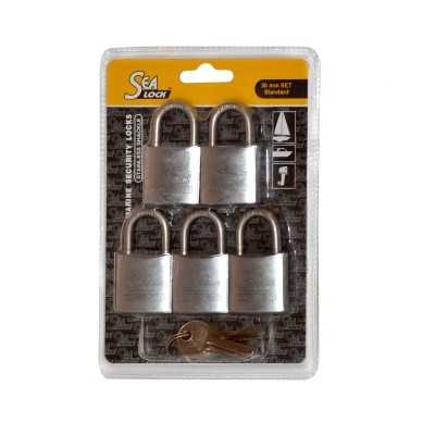 Set 5 SeaLock Arch padlocks 330 mm Shackle H.24mm 5 keys N60443503808