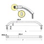 Stainless Steel Oval Handrail 305x65mm Marine Handrail N60940603980