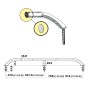 Tientibene inox Ovale 915x58mm con 3 prigionieri Corrimano inox OS4191036-18%