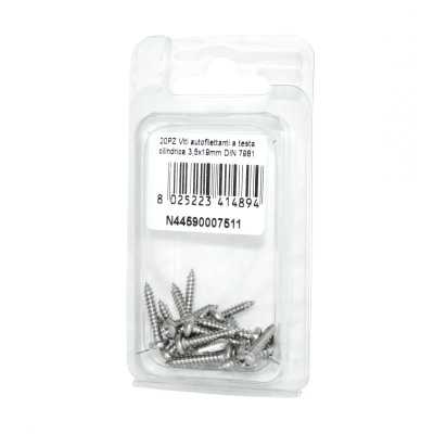 DIN7981 A2 Stainless Steel Cylindrical head self-tapping screws 3.5x19mm 20pcs N44590007511