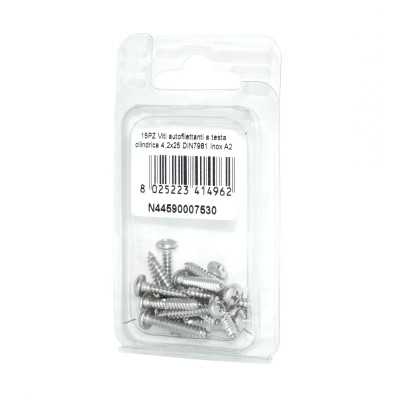 DIN7981 A2 Stainless Steel Cylindrical head self-tapping screws 4.2x25mm 15pcs N44590007530
