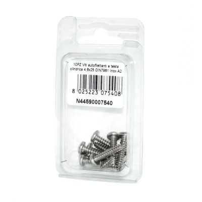 DIN7981 A2 Stainless Steel Cylindrical head self-tapping screws 4.8x25mm 10pcs N44590007540