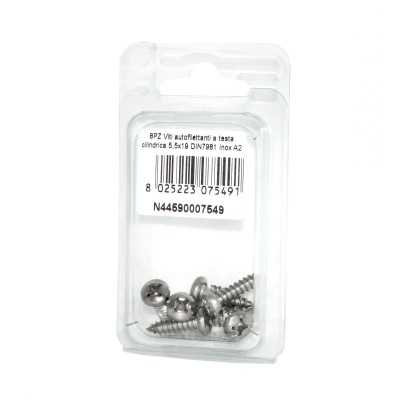 DIN7981 A2 Stainless Steel Cylindrical head self-tapping screws 5.5x19mm 8pcs N44590007549