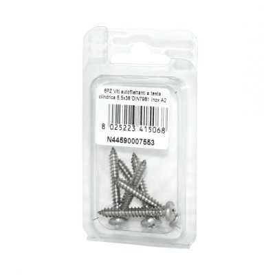 DIN7981 A2 Stainless Steel Cylindrical head self-tapping screws 5.5x38mm 6pcs N44590007553