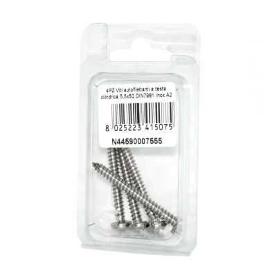 DIN7981 A2 Stainless Steel Cylindrical head self-tapping screws 5.5x50mm 4pcs N44590007555
