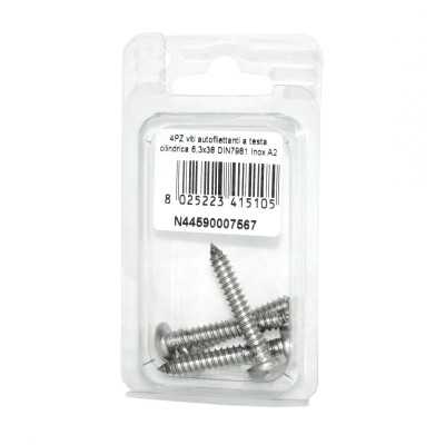 DIN7981 A2 Stainless Steel Cylindrical head self-tapping screws 6.3x38mm 4pcs N44590007567