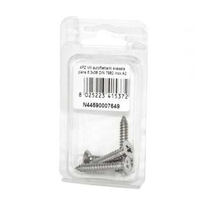 A2 DIN7982 Stainless steel flat self-tapping countersunk screws 6.3x38mm 4pcs N44590007649