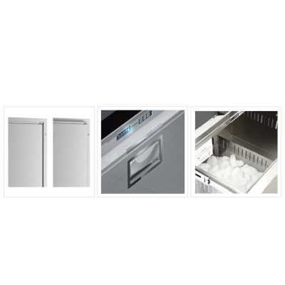 Vitrifrigo Congelatore Icemaker + Congelatore 182lt a cassetto 115-230V  Inox DW210 BTX IM