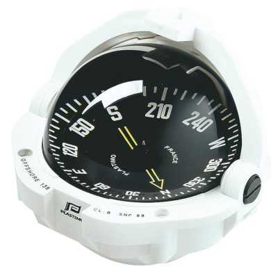 White Offshore 135 Compass Black conical card Front reading FNIP23493