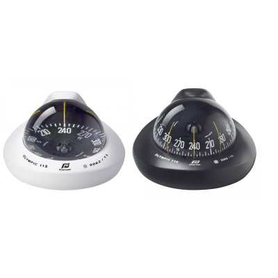 Black Olympic 115 compass Flushmount on horizontal surface FNIP60913