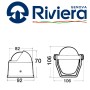 Gray Riviera Stella BS2 compass with bracket 82xh70mm N100368321247