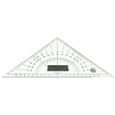 Plexiglass triangular protractor with grip handle N100414621353