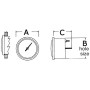 Osculati Indicatore Livello Carburante 240-33 Ohm 12/24V Quadrante Bianco Lunetta Lucida OS2732201-18%