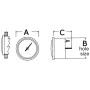 Osculati Ammeter Scale +- 80A 12/24V A.57xB.51xC.45mm White OS2732224