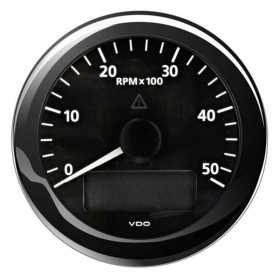 VDO ViewLine 5000 RPM Black Tachometer 12/24V 85mm OS2758002 VDO ViewLine 5000 RPM Black Tachometer 12/24V 85mm OS2758002