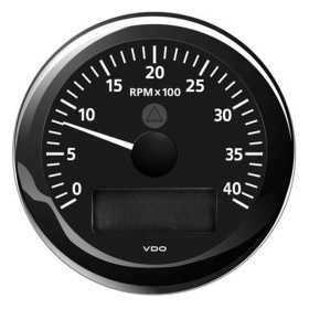 VDO ViewLine 4000 RPM Black Tachometer 12/24V 85mm OS2758001 VDO ViewLine 4000 RPM Black Tachometer 12/24V 85mm OS2758001