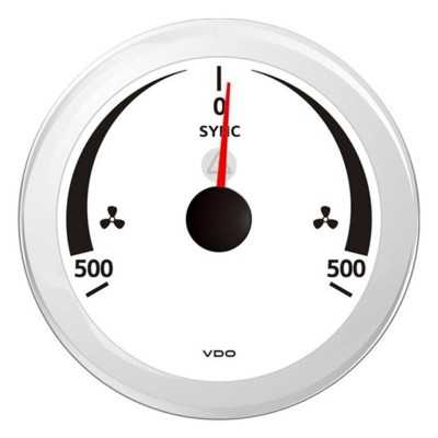 VDO ViewLine ±500 RPM White Synchronizer Indicator 12/24V 85mm OS2748010