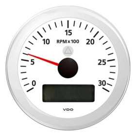 VDO ViewLine 3000 RPM White Tachometer 12/24V 85mm OS2748000 VDO ViewLine 3000 RPM White Tachometer 12/24V 85mm OS2748000