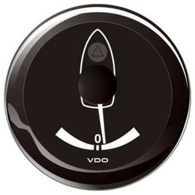 VDO ViewLine Black Rudder angle indicator 3/180Ohm 12/24V 52mm OS2759501