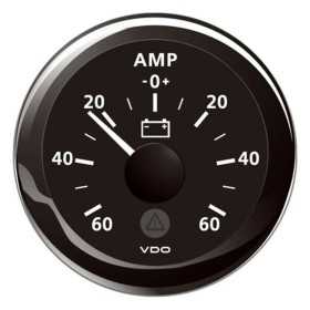 VDO ViewLine Black Ammeter -60A+60A 12/24V 52mm OS2759001 VDO ViewLine Black Ammeter -60A+60A 12/24V 52mm OS2759001