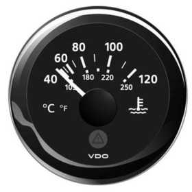 VDO ViewLine Black Water Thermometer 40/120°C 12/24V 52mm OS2758801 VDO ViewLine Black Water Thermometer 40/120°C 12/24V 52mm OS2758801
