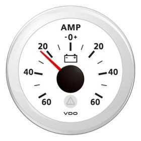 VDO ViewLine White Ammeter -60A+60A 12/24V 52mm OS2749001 VDO ViewLine White Ammeter -60A+60A 12/24V 52mm OS2749001