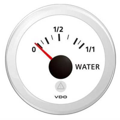 VDO ViewLine White Water Level Indicator 10/180 Ohm 12/24V 52mm OS2748401