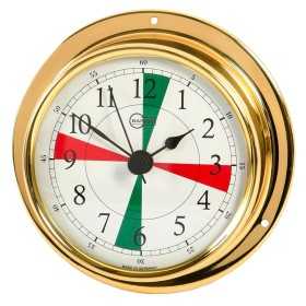 Barigo Tempo M Polished brass Clock with radio sectors 110x32mm OS2868301 Barigo Tempo M Polished brass Clock with radio sectors 110x32mm OS2868301
