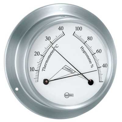 Barigo Star Chrome-plated brass Hygrometer with thermometer 85/110mm OS2836003