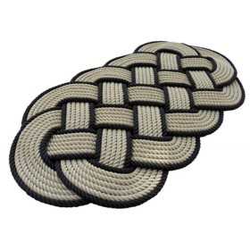 Oval braided carpet 600x330mm Bicolour FNI0808989 Oval braided carpet 600x330mm Bicolour FNI0808989