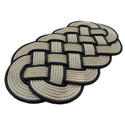 Oval braided carpet 600x330mm Bicolour FNI0808989