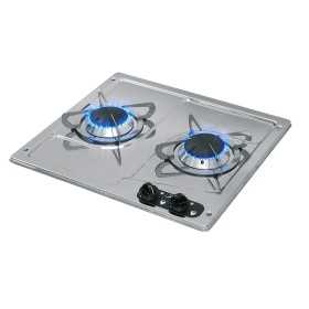 Polished Stainless Steel Burny 2 Flush-in Gas Stove 2 Burners 380x360mm MT1504550 Polished Stainless Steel Burny 2 Flush-in Gas Stove 2 Burners 380x360mm MT1504550