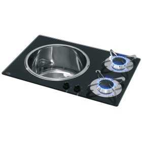 Chrystal PV1360 Stove with Sink 600x420mm Left Sink 2 Burner MT1506622 Chrystal PV1360 Stove with Sink 600x420mm Left Sink 2 Burner MT1506622