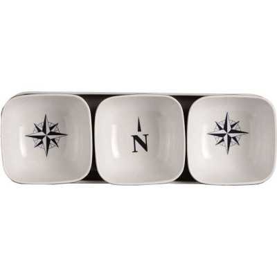 Marine Business Northwind decorated snack bowl with underplate 27x9cm MT5801215