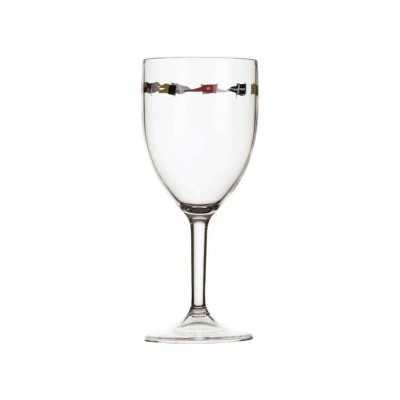 Set 6pz Calice da vino con decoro Regata 7,5xh18,6cm MT5802220-10%