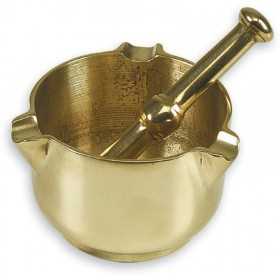 Posacenere in Ottone lucido a forma di pestello 85mm MT5807039-10%
