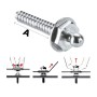 Loxx male self-tapping snap fasteners 12mm N20543002721
