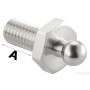 Chromed brass Male snap fastener with screw and nut N20543002722