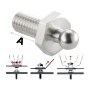 Loxx stainless steel male snap fasteners with screw+nut 100 piece pack OS1044210
