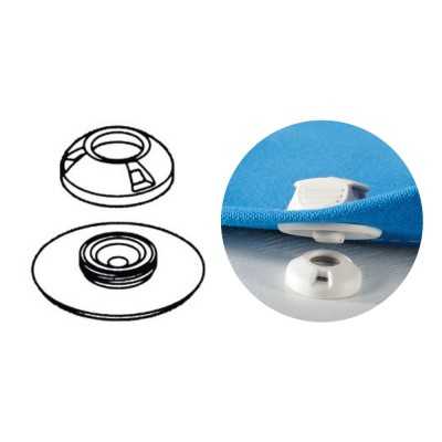 Perfix female snap fastener for fabric White colour OS1044801