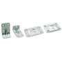 Pair of stainless steel extractable angle brackets for tables OS3802600