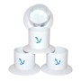 PVC suction type cup/glass holder 4 piece pack White OS4827010