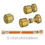 G tubes with 1/4 thread LH for RVS 8 tube Length 600mm OS5001362