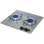 Stainless steel flush mount hob unit 2 burners 380x360mm OS5010142