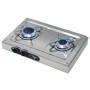 Can External stainless steel hob unit 2 burners 440x290x90h mm OS5010147