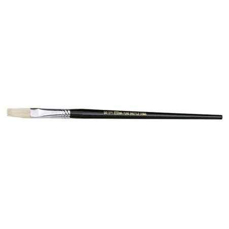 Belle Arti S.577 Number 8 flat brush in pure bristle and wooden handle 470COL918