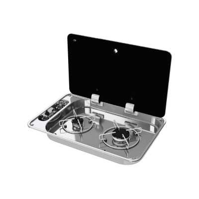 Can Stainless steel hob unit 2 burners 530x340mm OS5080602